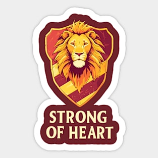 Strong of Heart - Lion - Shield - Fantasy Sticker